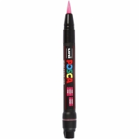 Uni Posca brush penseel stift roze 1-10mm PCF350