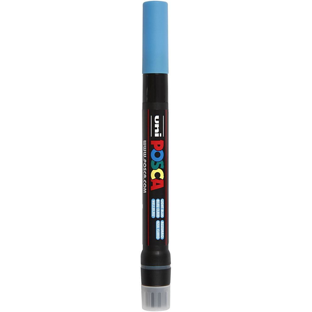 Uni Posca brush penseel stift lichtblauw 1-10mm PCF350