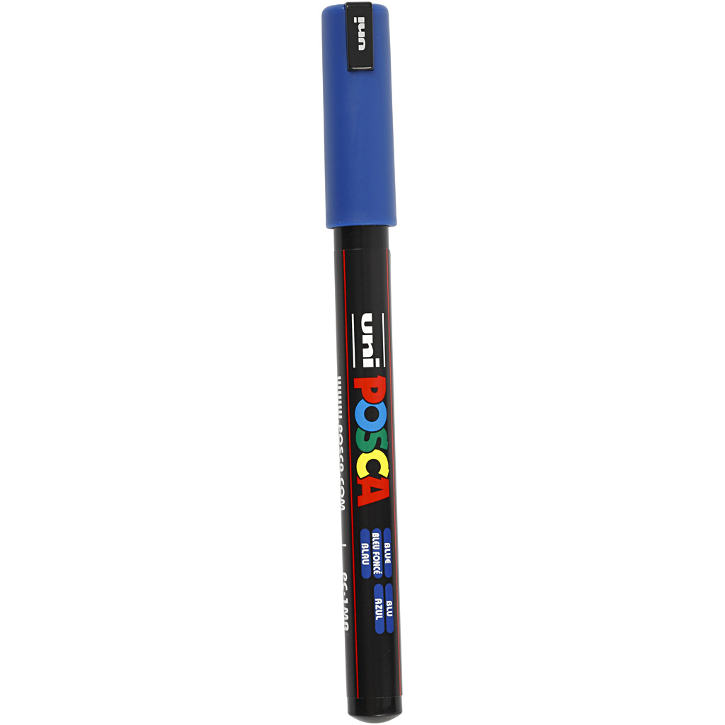 Uni Posca Marker blauw 0.7mm PC-1MR per stuk
