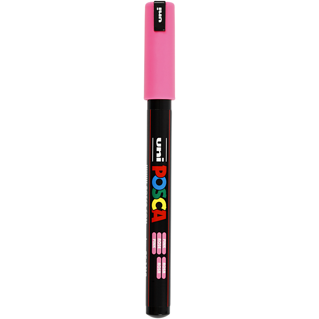 Uni Posca Marker roze 0.7mm PC-1MR per stuk
