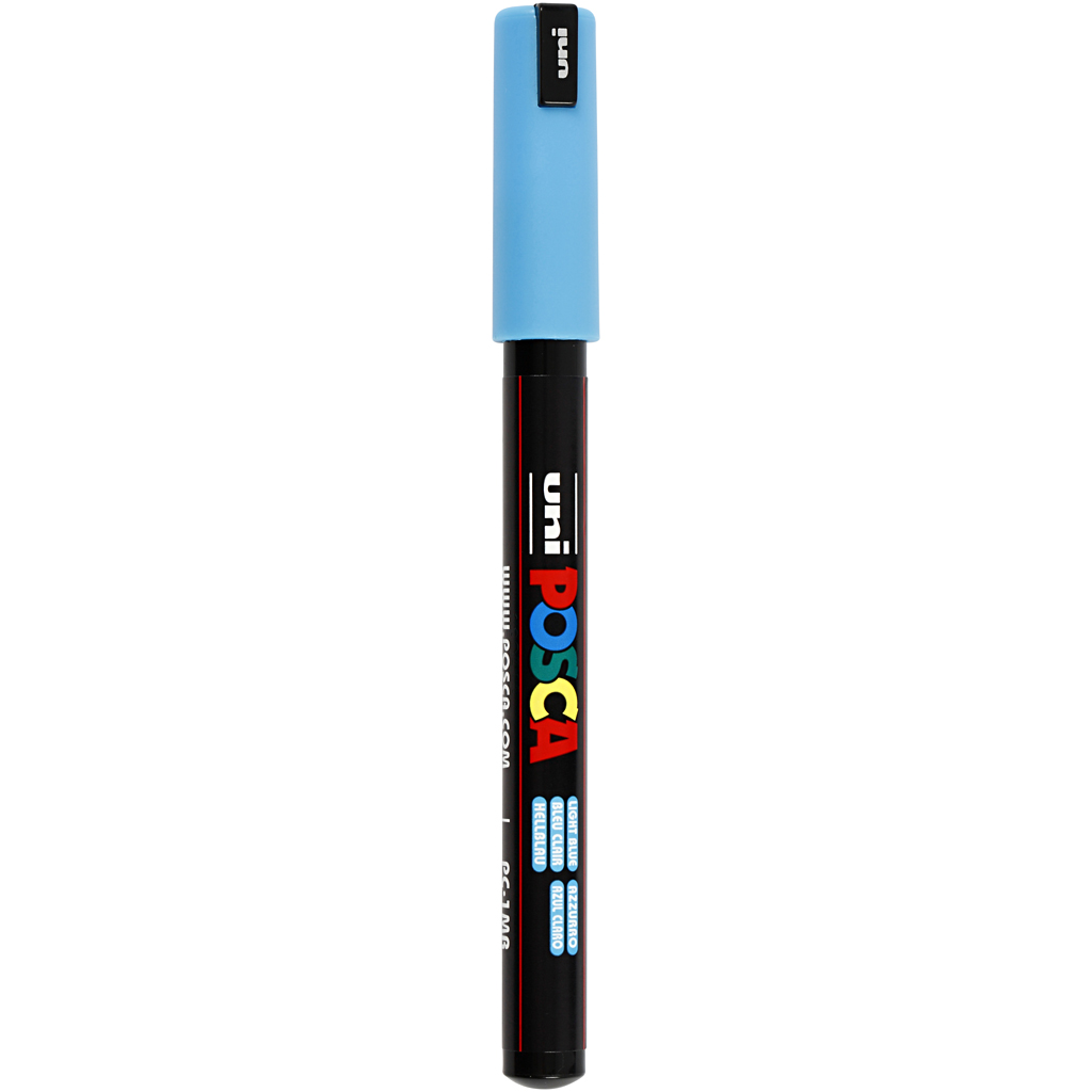 Uni Posca Marker licht blauw 0.7mm PC-1MR per stuk