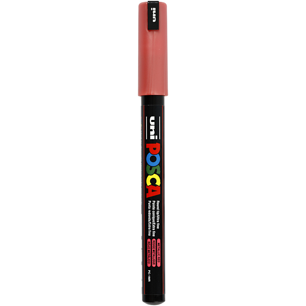 Uni Posca Marker metallic rood PC-1MR 0.7mm per stuk