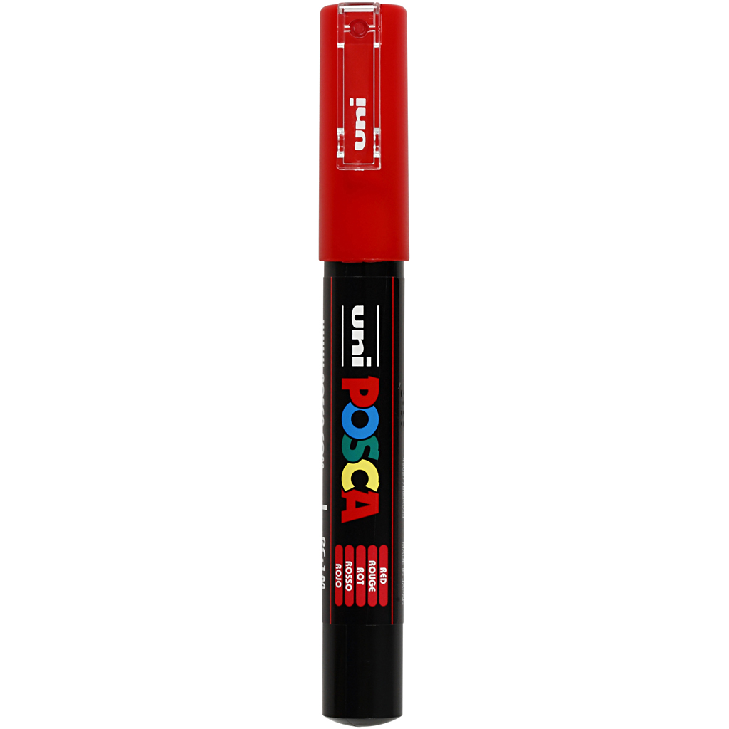 Uni Posca Marker rood 0,7mm PC-1M per stuk