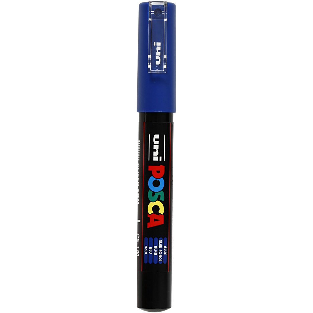 Uni Posca Marker blauw 0,7mm PC-1M per stuk