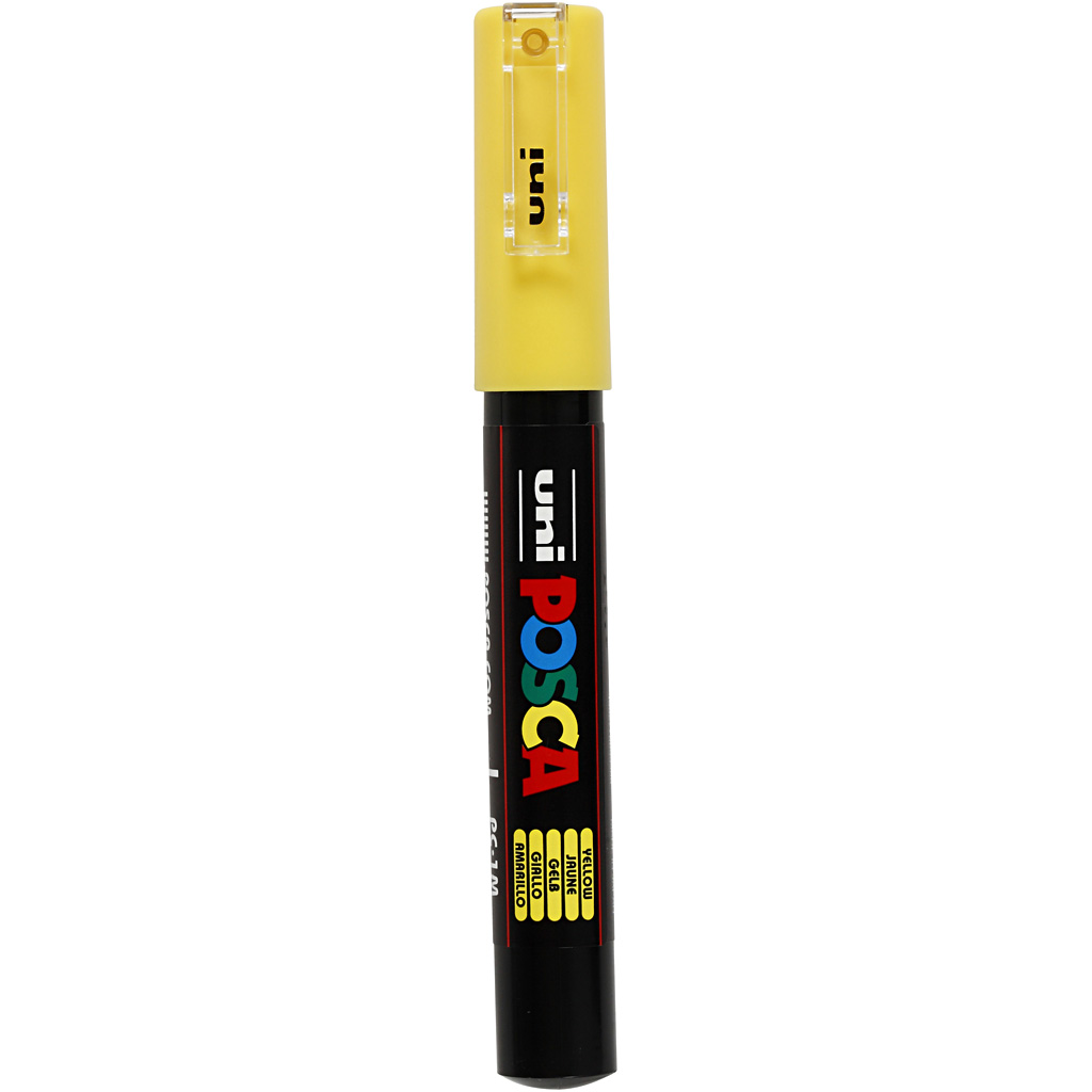 Uni Posca Marker geel 0,7mm PC-1M per stuk