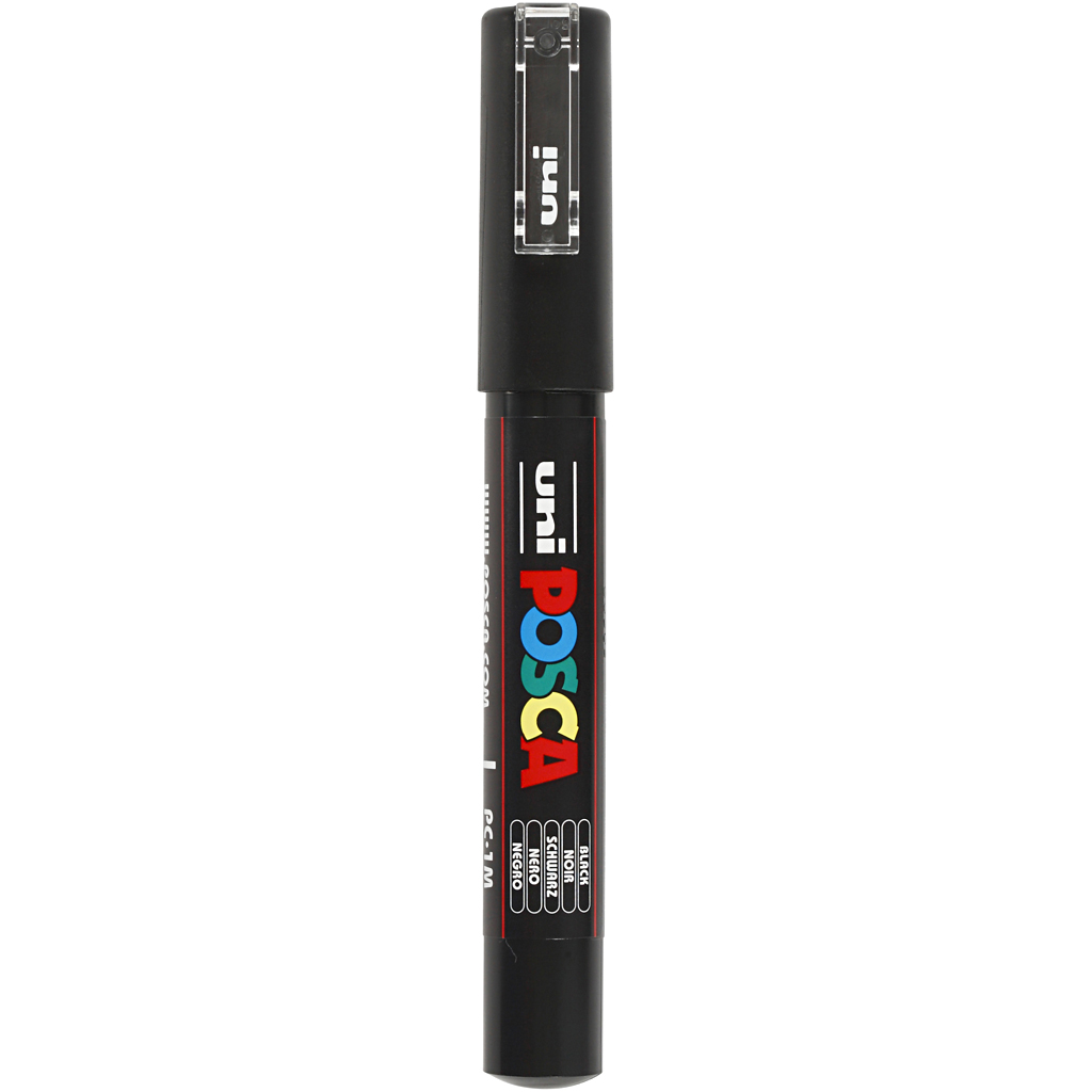 Uni Posca Marker zwart 0,7mm PC-1M per stuk
