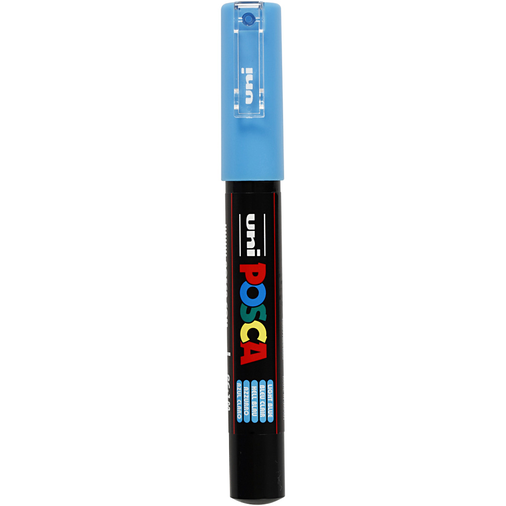 Uni Posca Marker licht blauw 0,7mm PC-1M per stuk