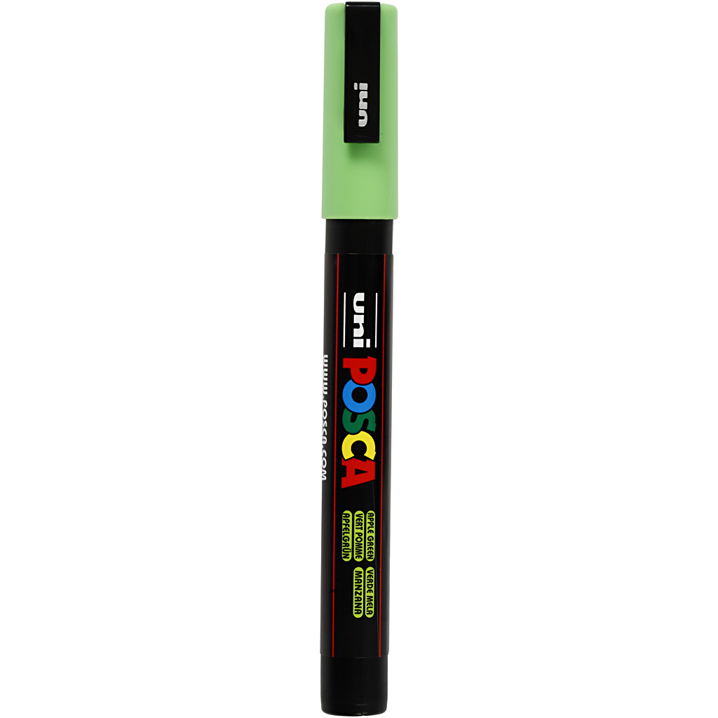 Uni Posca Marker appel groen 0,9-1,3mm PC-3M per stuk