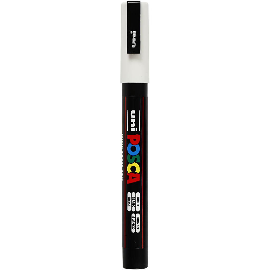 Uni Posca Marker wit 0,9-1,3mm PC-3M per stuk