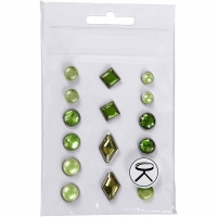 Splitpennen brads kleuren mix groen 8-18mm 16 stuks