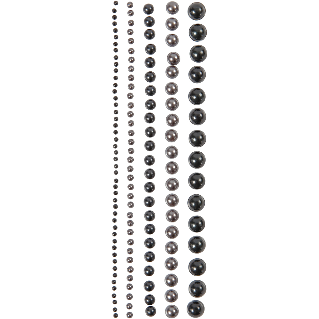 Plak parels parelmoer zwart 5mm 140 stuks