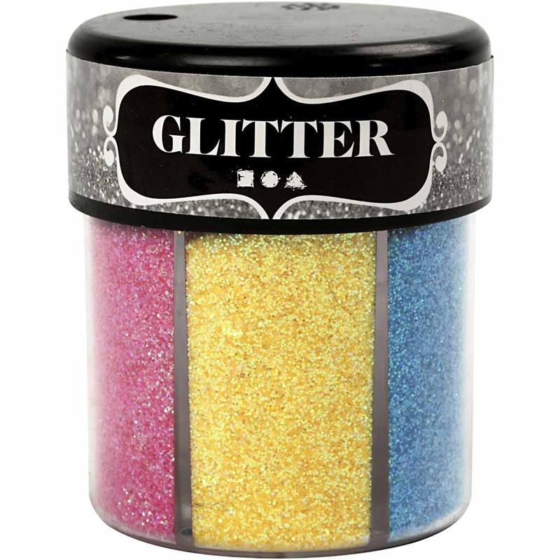 Tenen Onvergetelijk royalty Pot glitter kleuren mix NR2 6x13 gram - creaknutselen.nl
