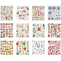 kerststickers 584 stuks op 12 vellen