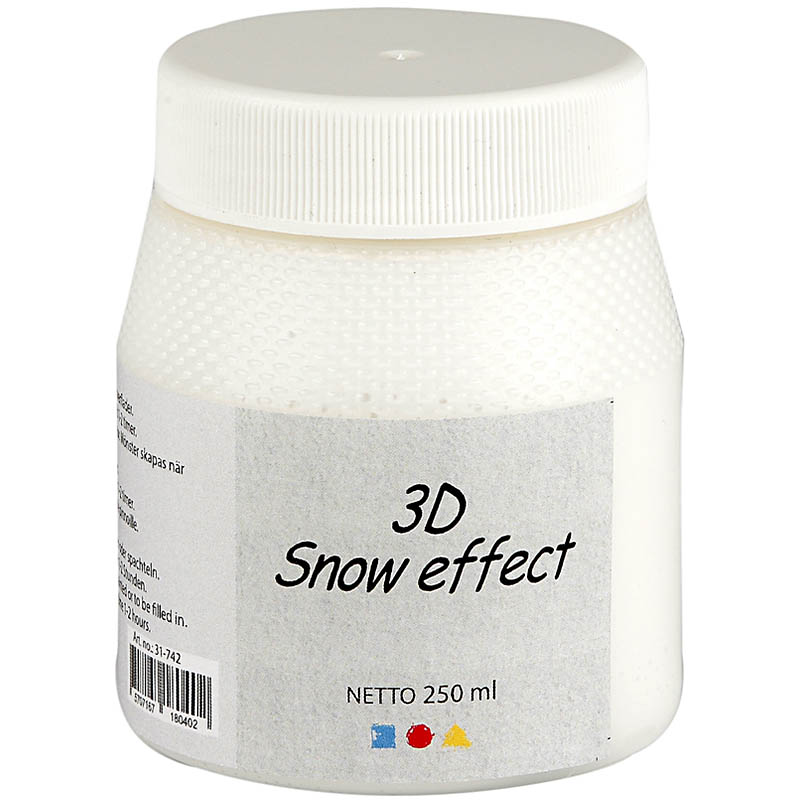 3D Sneeuw structuur pasta mat wit 250 ml
