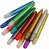 Partij glitterlijm stiftjes kleuren assorti 10ml - 60 stuks