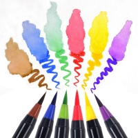 SOLO GOYA brush kwast stiften aquarelverf kleuren mix  6 stuks 