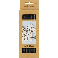 Textielstiften Zwart – 6 stuks