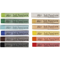 Gallery Soft Pastel krijt kleuren mix 10mmx6,5cm 12 stuks