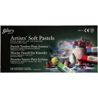 Gallery Soft Pastel krijt kleuren mix 10mmx6,5cm 12 stuks