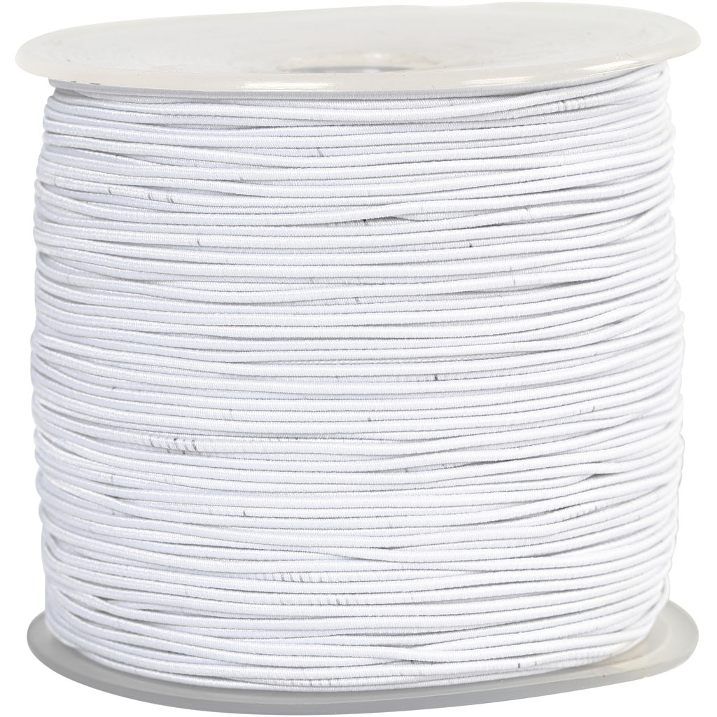 Sieraden elastiek wit rond 1mm - 250 meter