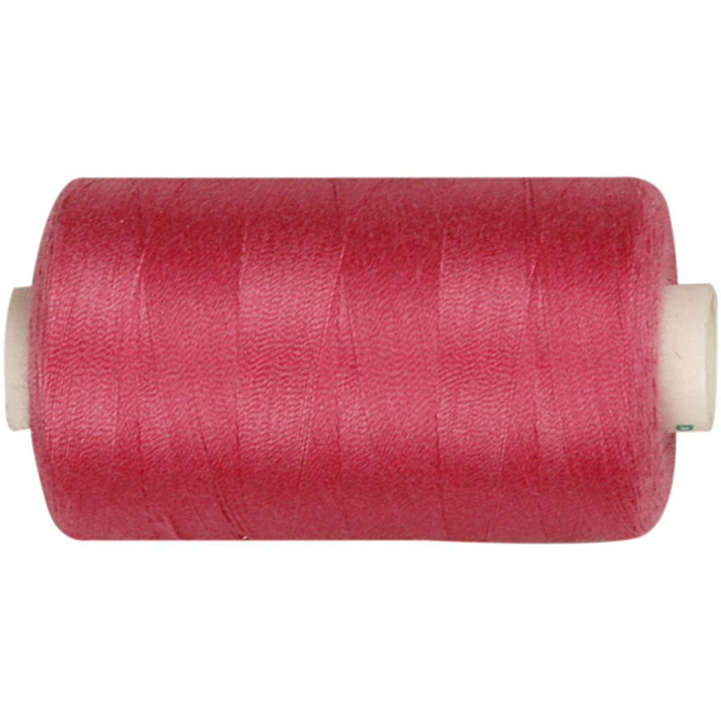 Naaigaren roze rood polyester 1000m