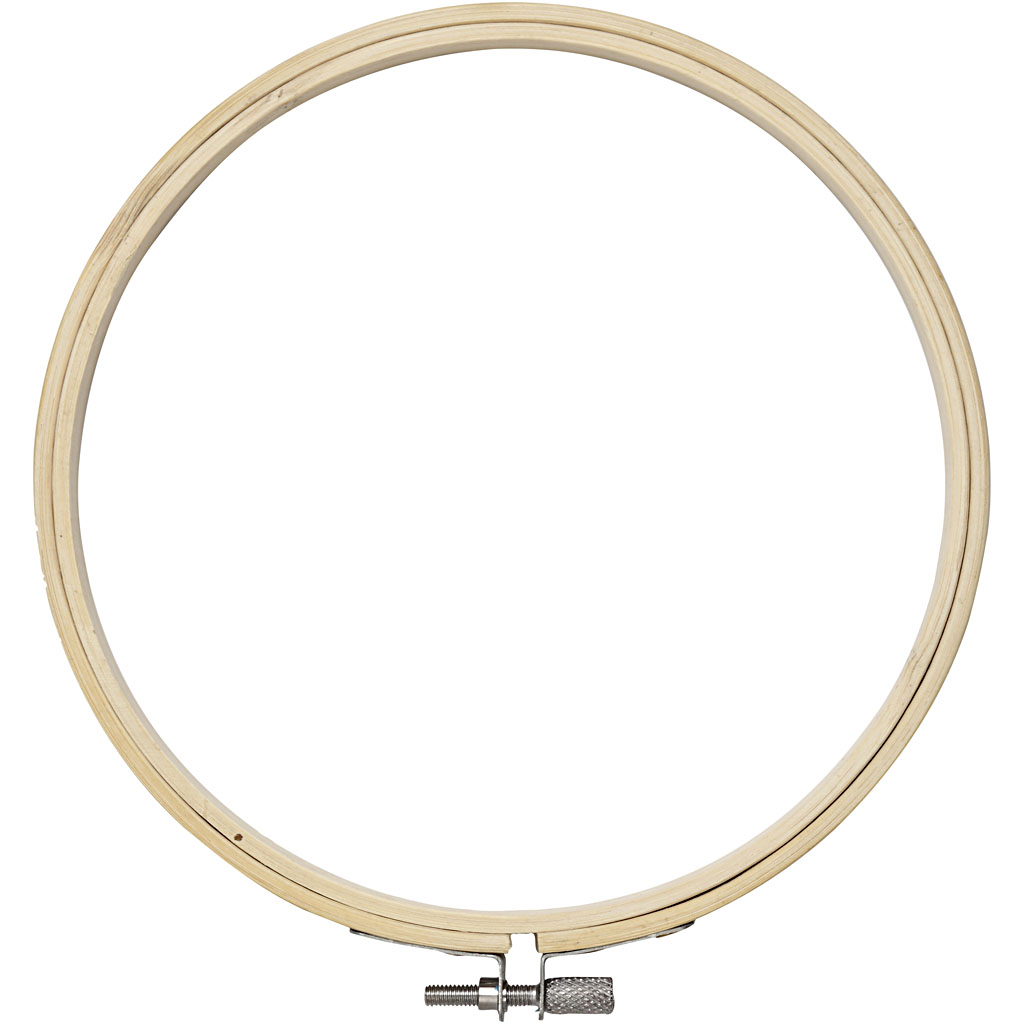 Houten borduur ring klem frame 15cm - 1 stuk