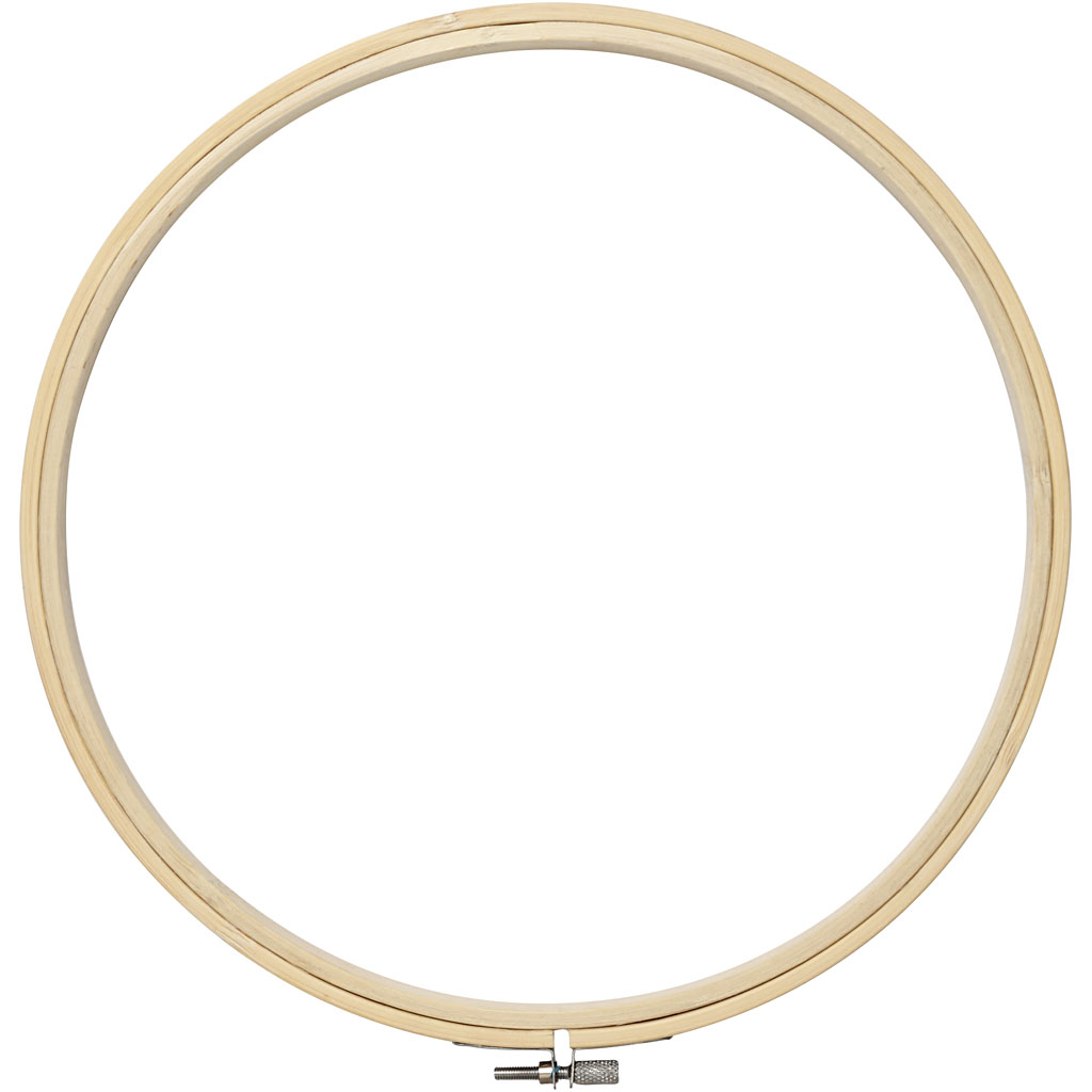 Houten borduur ring klem frame 25cm - 1 stuk