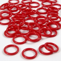 Plastic ring rood 15mm 50 stuks