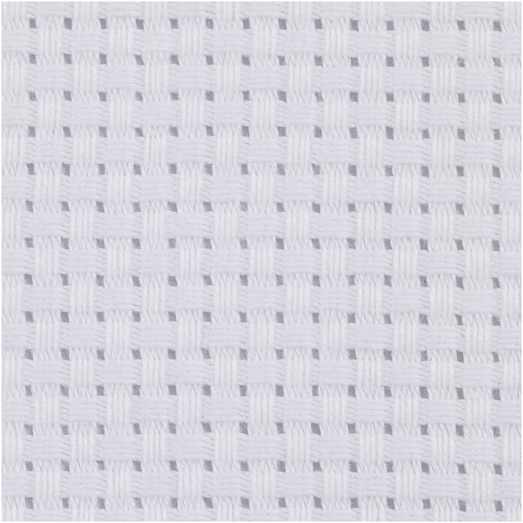 Aida borduurstof katoen wit (35 hokjes per 10cm) - 50x50cm