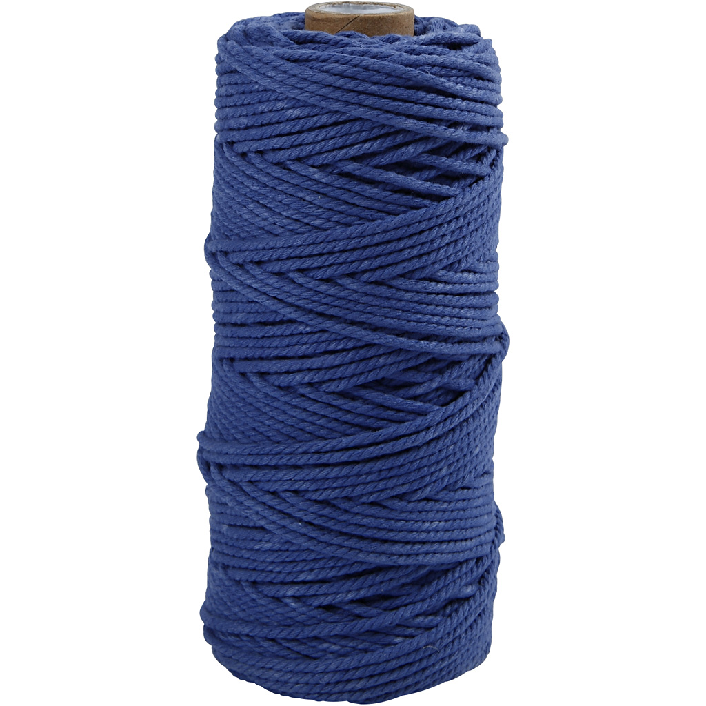 Katoen touw blauw 2mm bol 100 meter