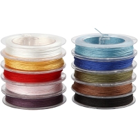 Polyester koord 1 mm &ndash; 10 x 50 meter diverse kleuren