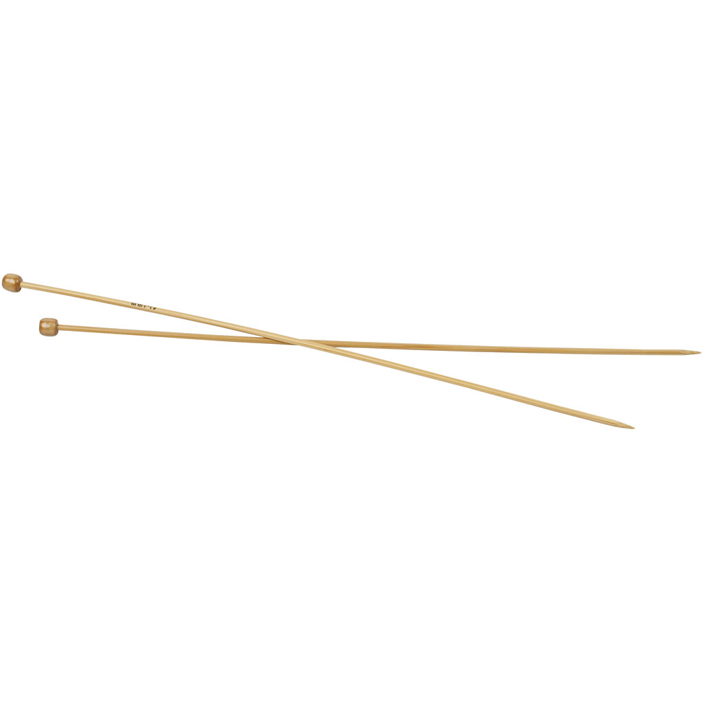 Houten bamboe breinaalden 3,5mm 35cm 1 paar