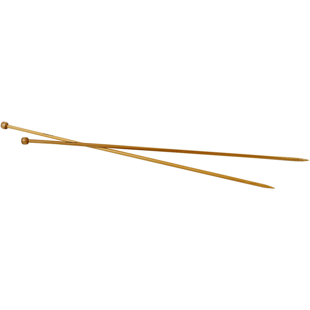 Houten bamboe breinaalden 4,5mm 35cm 1 paar