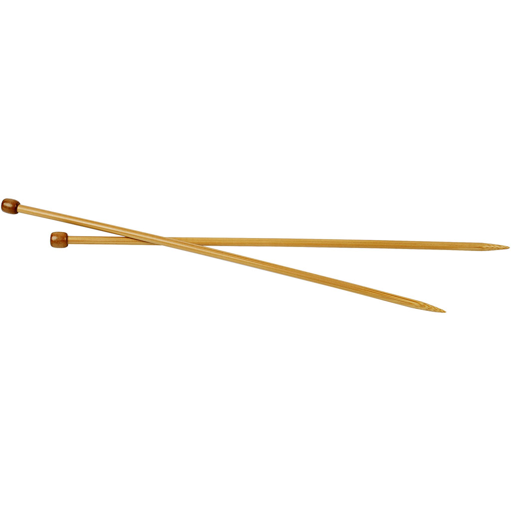 Houten bamboe breinaalden 6,5mm 35cm 1 paar