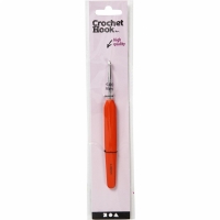 Haaknaald oranje 4mm lengte 13,3cm