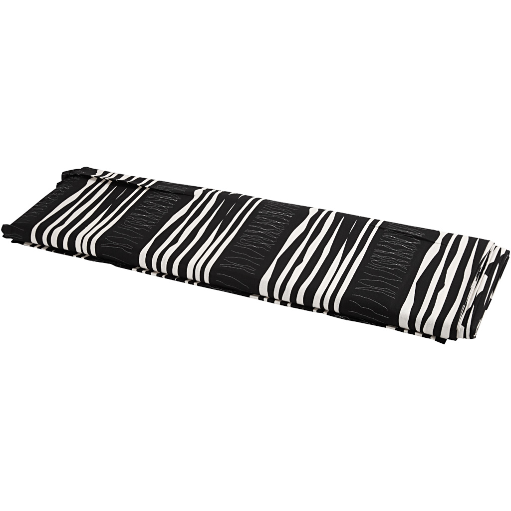 Katoenen lap design stof zwart wit animal 145cm - 10 meter