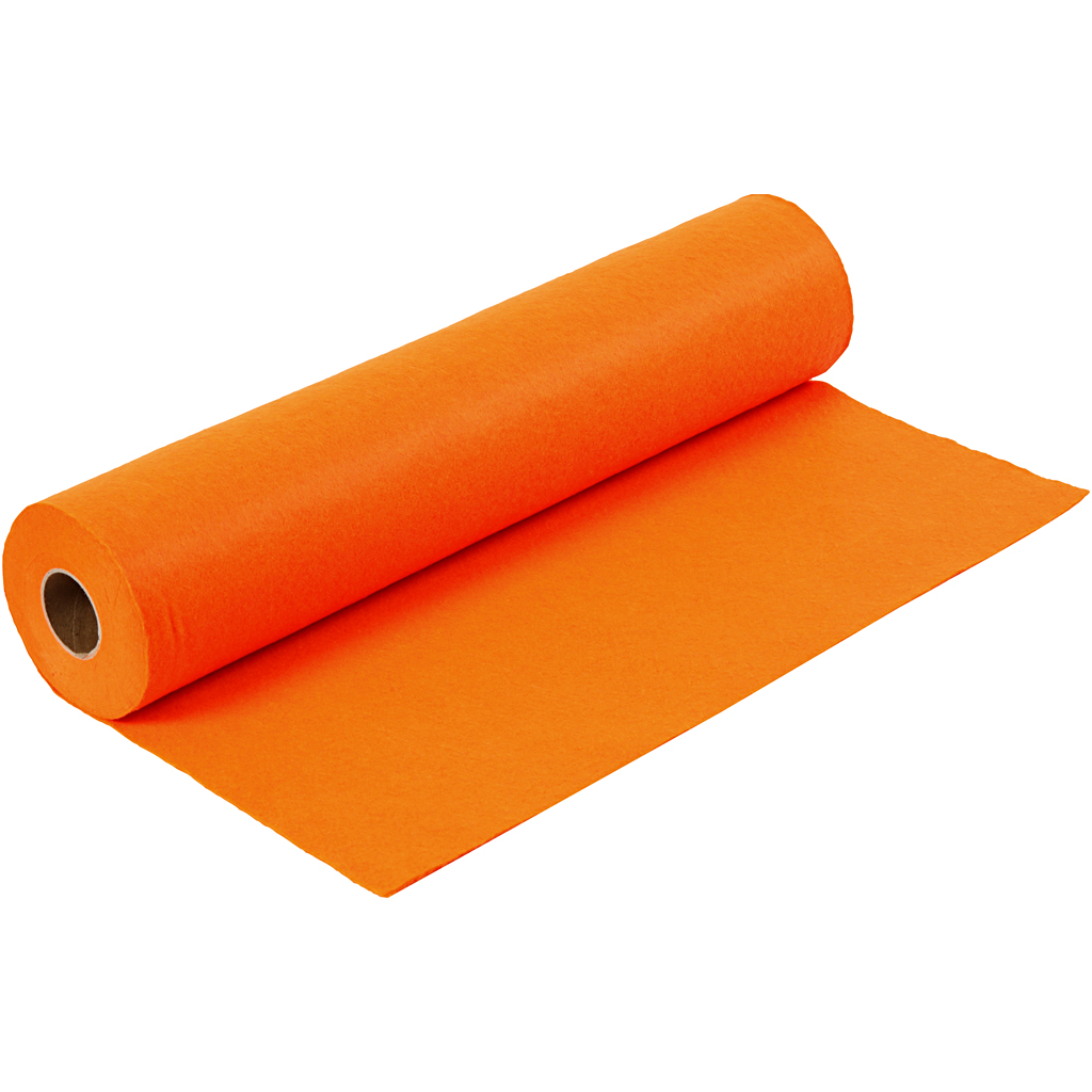 Hobby knutsel vilt oranje 45cm dikte 1,5mm - 5 meter