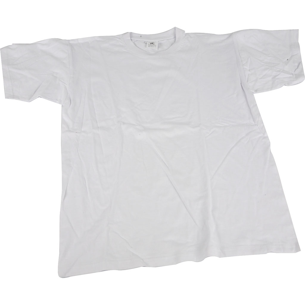 Blanco t-shirt 100% katoen wit kinderen 5-6 jaar - 1 stuk