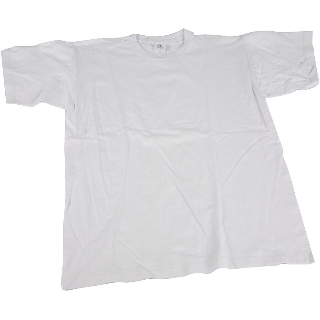 Blanco t-shirt 100% katoen wit maat Large - 1 stuk