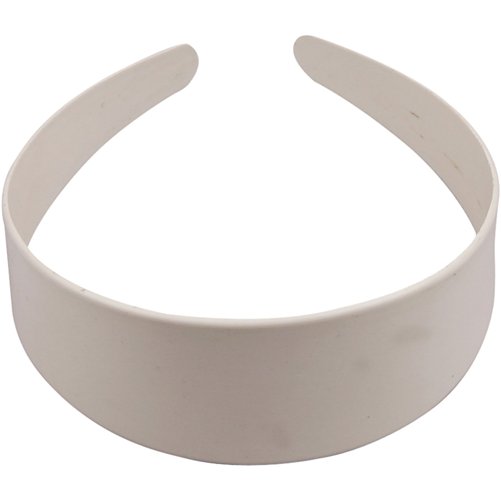 Plastic haarband wit 48mm breed per stuk