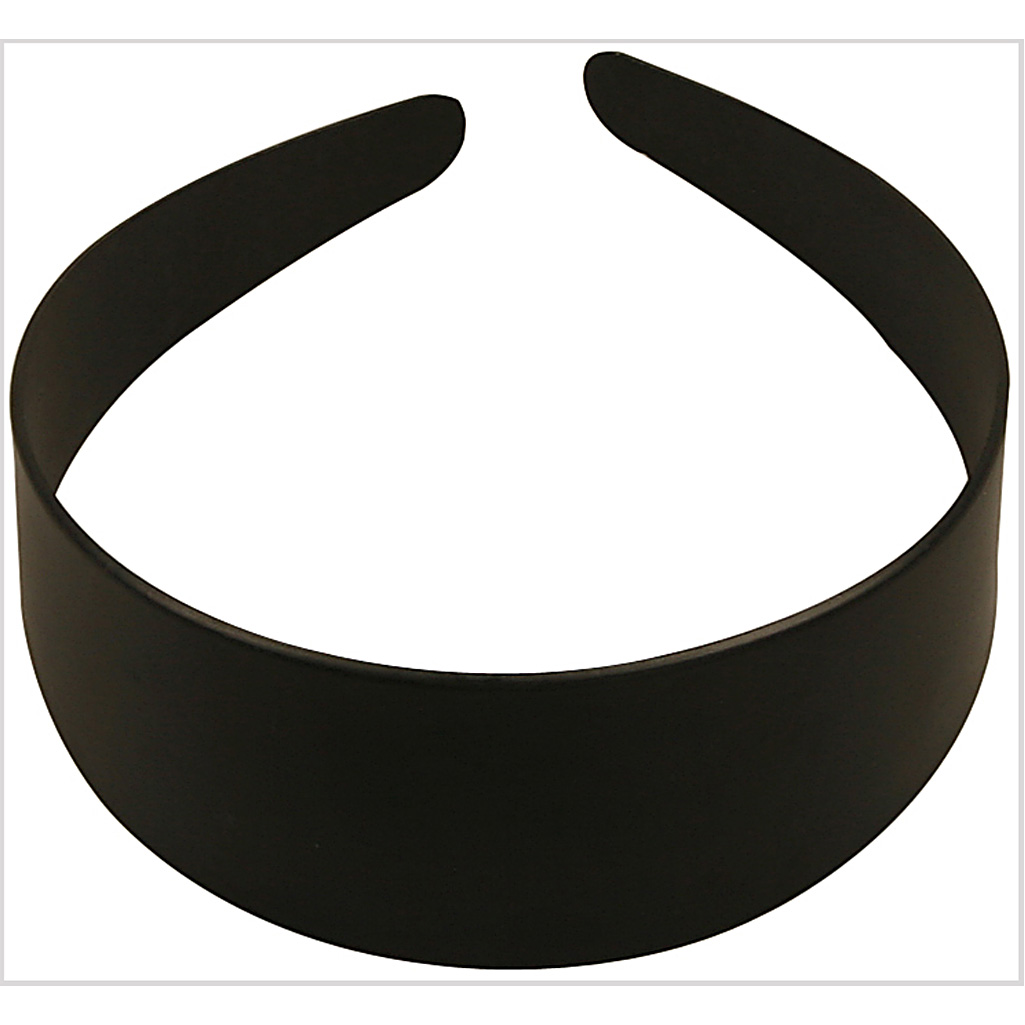 Plastic haarband zwart 48mm breed per stuk