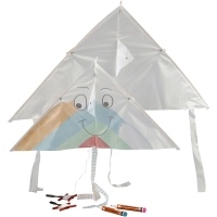 Stoffen vlieger wit voor inkleuren 90x46cm