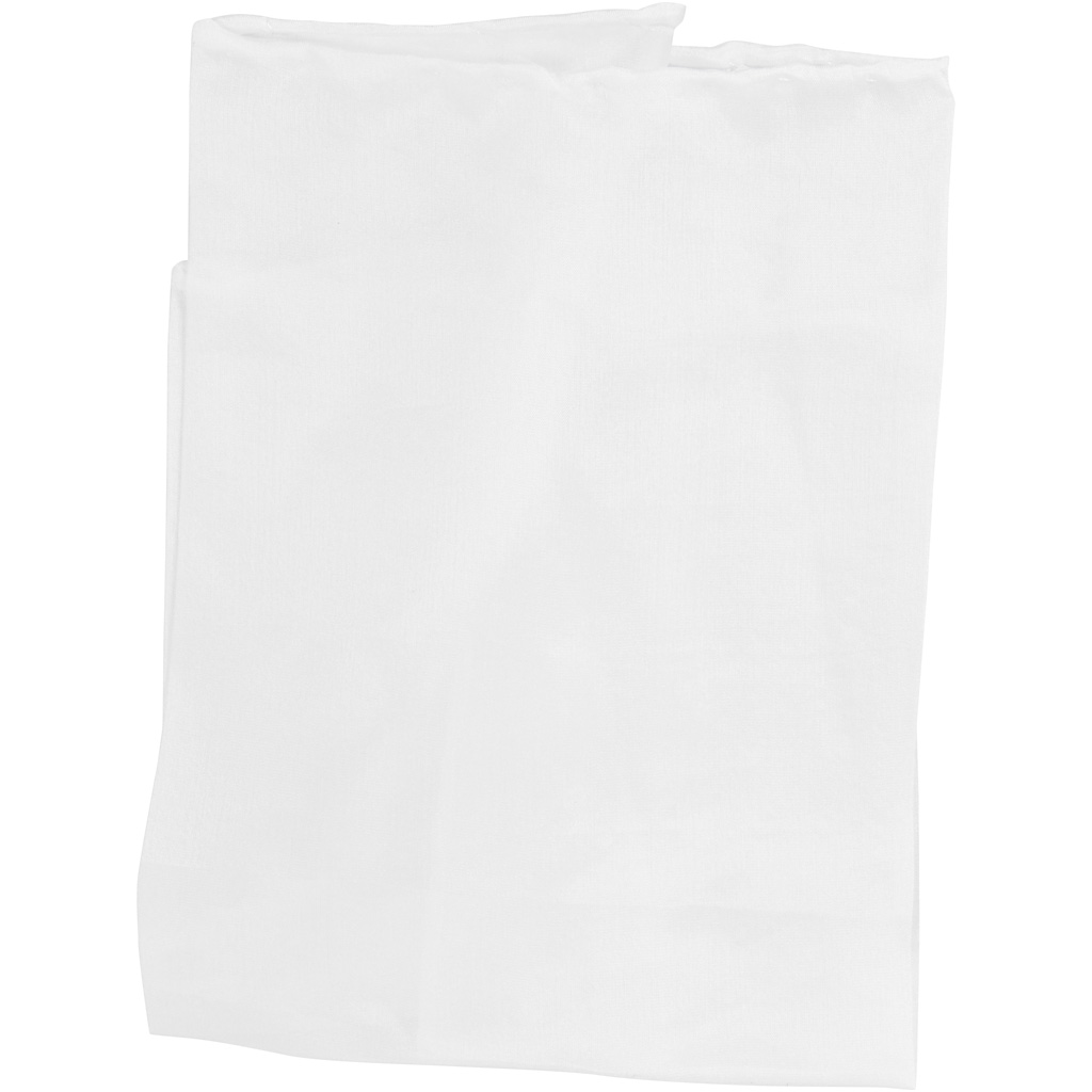 Witte zijden sjaaltje 28x28cm 22gr - 1 stuk