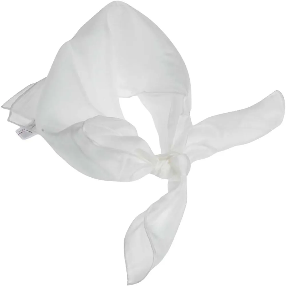 Witte zijden sjaal 55x55cm 22gr - 1 stuk