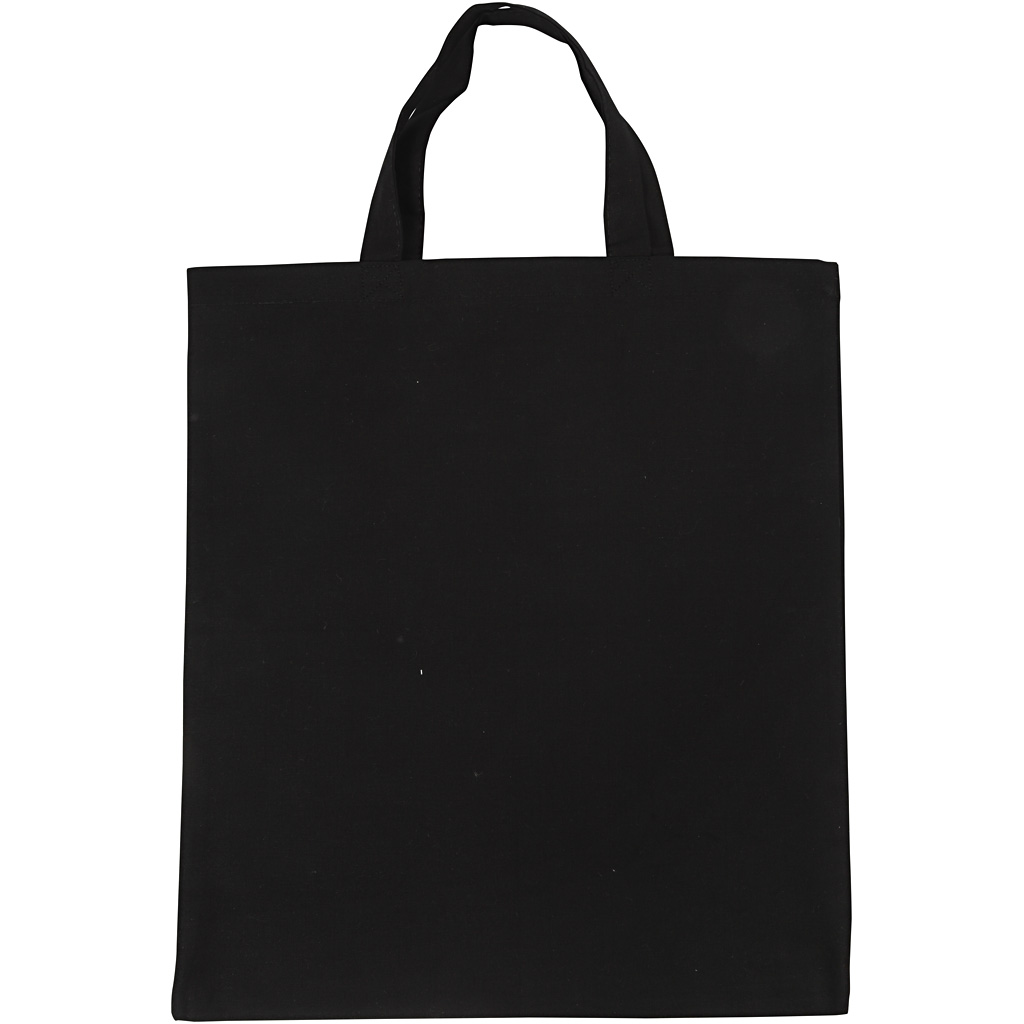 Zwarte katoenen tas voor decoreren 38x42cm - 1 stuk