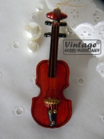 Mini vintage viooltjes hout 8cm (12 stuks)