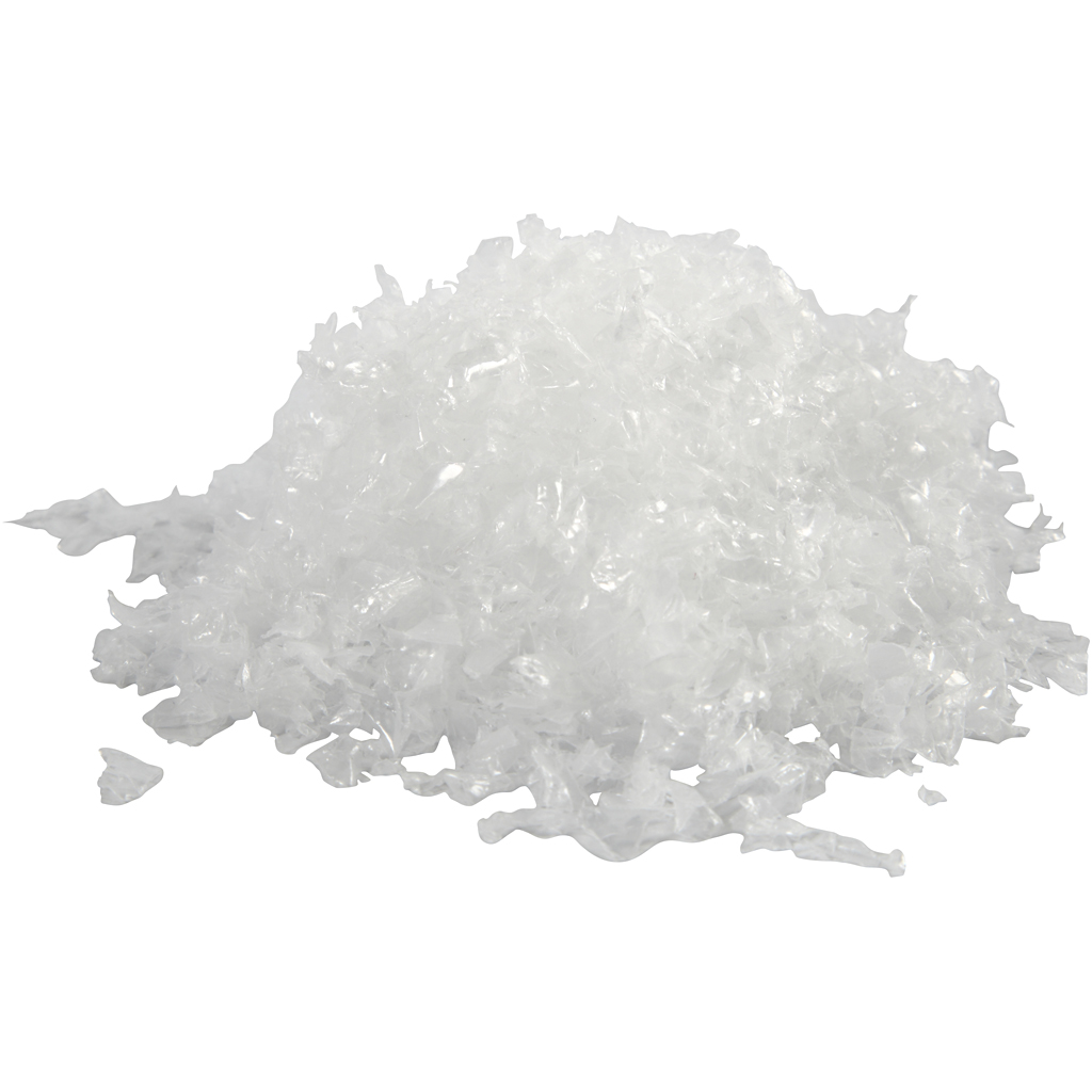 Kunst sneeuw glimmend transparant  - zak ca. 50 gram