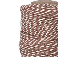 Inpaktouw twine bruin wit 1mm 50 meter