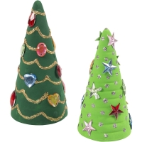Kegelvormige Kerstbomen set 24 stuks