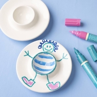 Porseleinen eierdopjes 9,8cm wit Set van 12 stuks